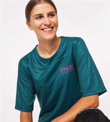 Oakley Wmns Factory Pilot Lite SS FOA500274 T-Shirt Yeşil 70U
