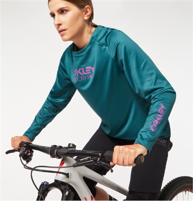 Oakley Wmns Factory Pilot LS Jersey FOA500224, футболка, зелёная, 70U