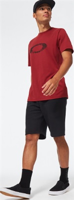Oakley Blurred Static Icon Tee FOA403099 футболка, красная, 80U