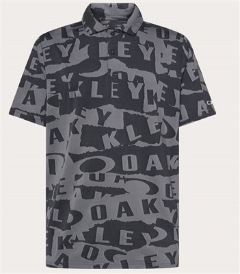 Oakley Ransom Jacquard FOA405500 Polo Shirt Black BD9