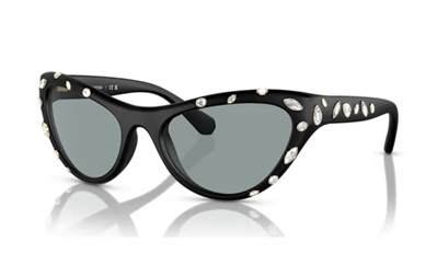 Swarovski Sunglasses, Cat-eye shape SW5679529 Güneş Gözlüğü SK6007EL Siyah