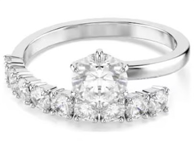 Swarovski Matrix: Ring Open 5753573, серебристое кольцо