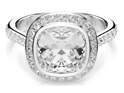 Swarovski Una:ring Cushion Halo 5758473 Yüzük Gümüş 5758469