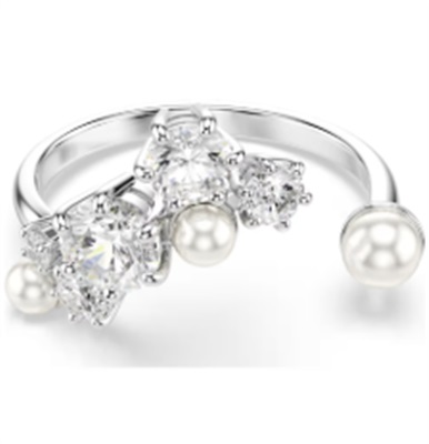 Swarovski Constella open ring, Crystal pearl SW5705597 Yüzük Gümüş 5705596