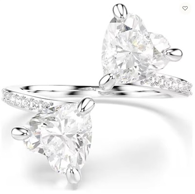 Swarovski Mesmera Attract open ring, Heart cut SW5705592 Yüzük Gümüş 5705595