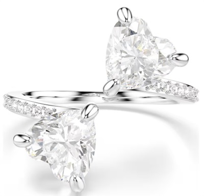 Swarovski Mesmera Attract open ring, Heart cut SW5705592 Yüzük Gümüş 5705594