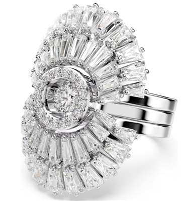 Swarovski Idyllia ring, Set (3), Shell SW5680290 Yüzük Gümüş 5680292