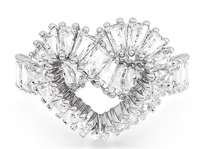 Коктейльное кольцо Swarovski Matrix Heart SW5648290, серебристое 5648293