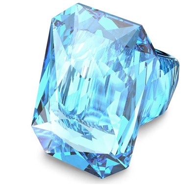 Swarovski Lucent SW5607354 Blue Cocktail Ring