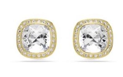 Swarovski Una:pe Stud Cushion 5764762, золотистые серьги