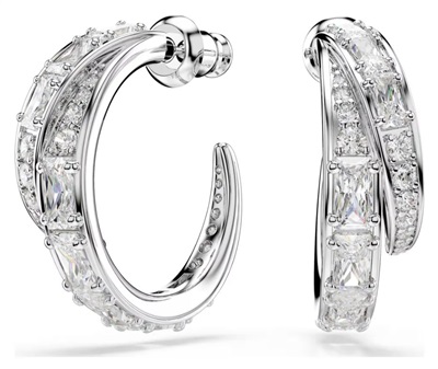 Swarovski Vienna:pe S Hoops 5749069 Silver/White Earrings