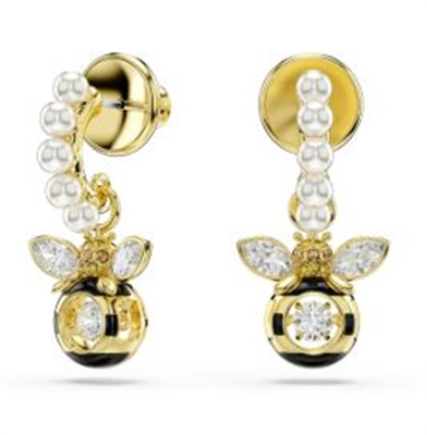 Swarovski Idyllia Bee SW5742678 Gold Drop Earrings
