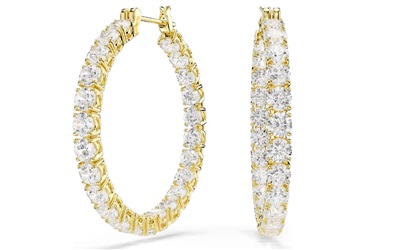 Swarovski Matrix hoop earrings SW5750620 Küpe Altın