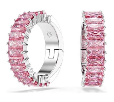 Swarovski Matrix kelepçe küpe SW5719140 Pembe