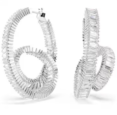 Swarovski Matrix Hoop Earrings SW5727113 Silver