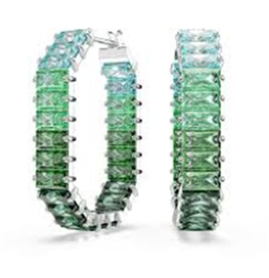 Swarovski Matrix hoop earrings SW5705787 Küpe Yeşil