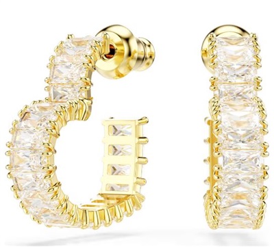 Swarovski Matrix SW5693512, золотистые серьги-кольца