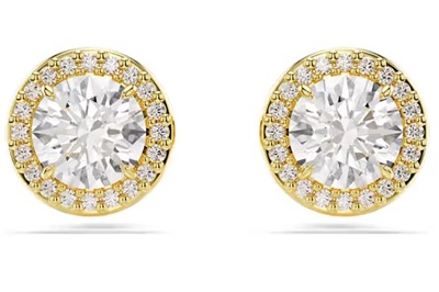 Серьги-гвоздики Swarovski Una Angelic SW5686637 золотистого цвета
