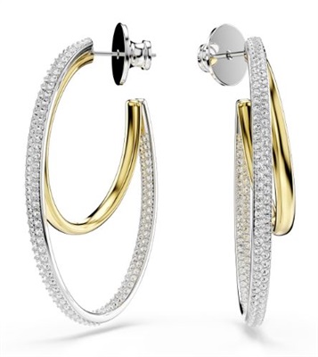 Swarovski Hyperbola SW5702400 hoop earrings, silver/gold