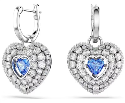Swarovski Hyperbola drop earrings, Heart SW5680392 Küpe Gümüş