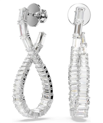 Серьги Swarovski Hyperbola Infinity SW5677628, серебристые