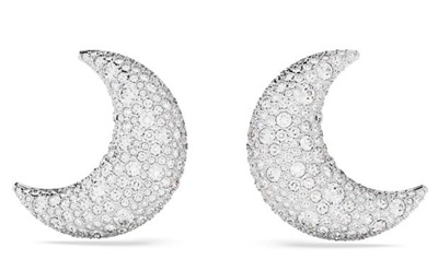 Swarovski Luna clip earrings, Moon SW5666158 Küpe Gümüş