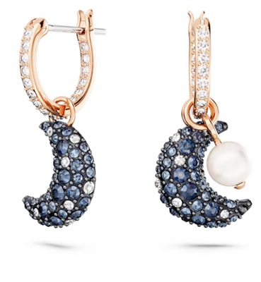 Серьги-капли Swarovski Luna SW5671569 цвета розового золота