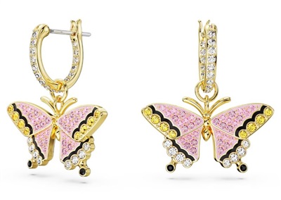 Swarovski Idyllia drop earrings, Butterfly SW5670055 Küpe Altın
