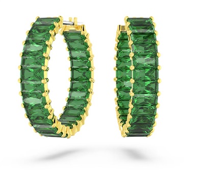 Swarovski Matrix серьги-кольца SW5658651 зелёные