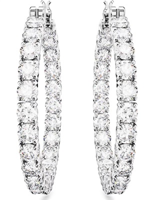 Swarovski Matrix SW5647715 — серебристые серьги-кольца