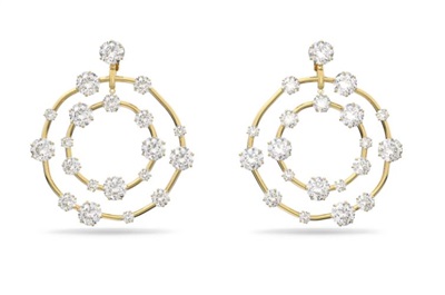 Swarovski Constella SW5616920 Gold Clip Earrings