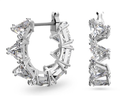 Swarovski Millenia hoop earrings, Triangle SW5632467 Küpe Gümüş