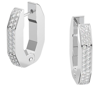 Swarovski Dextera Octagonal Small Hoop Earrings SW5618307, Silver