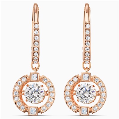 Swarovski Sparkling Dance Pierced Earrings Drop 2 SW5504753, серьги цвета розового золота