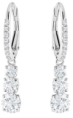 Swarovski Attract Trilogy Pierced Earrings Round SW5416155, серебристые серьги