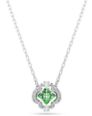 Swarovski MP Una:pend Clover SP DC 5757785 Kolye Gri Yeşil