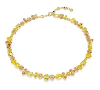 Swarovski Gema:all Ard Caramel 5754259, золотистое колье