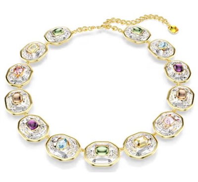 Swarovski Chroma Tennis necklace SW5705587, gold-tone