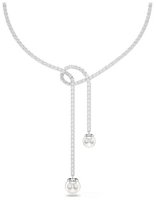 Колье Swarovski Matrix Y Crystal Pearl SW5692416, серебристое