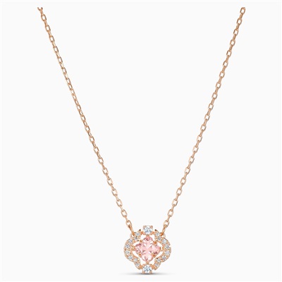 Swarovski Sparkling Dance Necklace Clover SW5514488 Rose Gold
