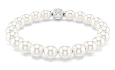 Swarovski Matrix bracelet, Crystal pearl SW5747747 Bilezik Gümüş