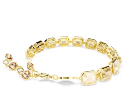 Браслет Swarovski Millenia Tennis SW5720912, коричневый и жёлтый
