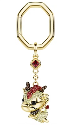 Swarovski SW5678185 Chinese Zodiac Dragon Key Ring, Gold
