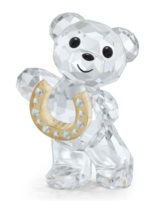 Swarovski Kris Bear Lucky Horseshoe Crystal Bear Ornament SW5720459