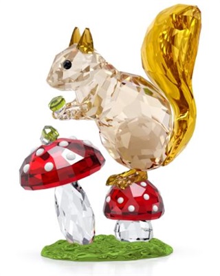 Swarovski Idyllia Squirrel and Mushrooms SW5684343 Colourful Ornament