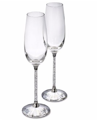 Swarovski Crystalline Toasting Flutes SW255678, Set of 2