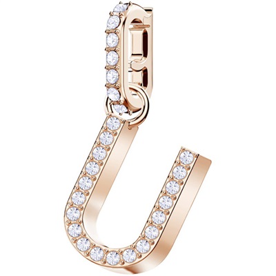 Подвеска-шарм Swarovski Remix Alphabet U SW5437608, розовое золото