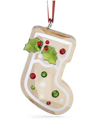 Swarovski Holiday Cheers Gingerbread Stocking Ornament SW5681581 Gold