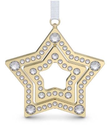 Swarovski Holiday Magic Star Ornament M SW5655937 Altın
