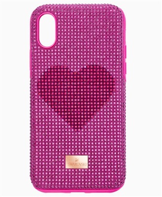 Swarovski Crystalgram Iphone XS MAX Smartphone Case Heart SW5540720 Pembe